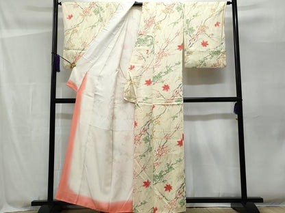 平和屋着物■上質な小紋 枝梅文 正絹 逸品 CABF1107fb