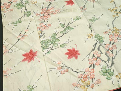 平和屋着物■上質な小紋 枝梅文 正絹 逸品 CABF1107fb