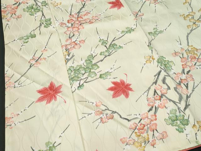 平和屋着物■上質な小紋 枝梅文 正絹 逸品 CABF1107fb
