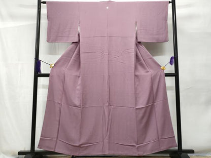 平和屋着物■上質な色無地 梅鼠色 正絹 逸品 CABF1118fb