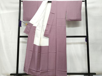 平和屋着物■上質な色無地 梅鼠色 正絹 逸品 CABF1118fb