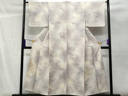 平和屋着物■上質な小紋 地紋起こし 舞葉文 暈し染め 正絹 逸品 CABF1120fb