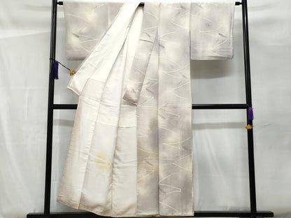 平和屋着物■上質な小紋 地紋起こし 舞葉文 暈し染め 正絹 逸品 CABF1120fb