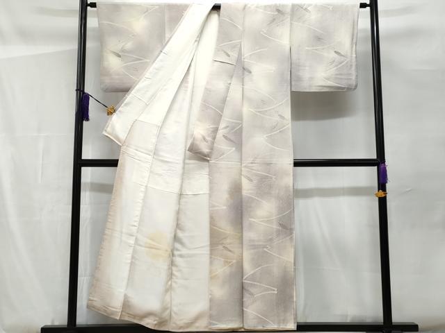 平和屋着物■上質な小紋 地紋起こし 舞葉文 暈し染め 正絹 逸品 CABF1120fb