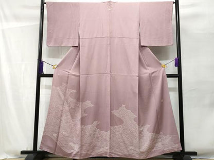 平和屋着物■豪華色留袖 作家物 刺繍 立波花文 正絹 逸品 CABF1121fb