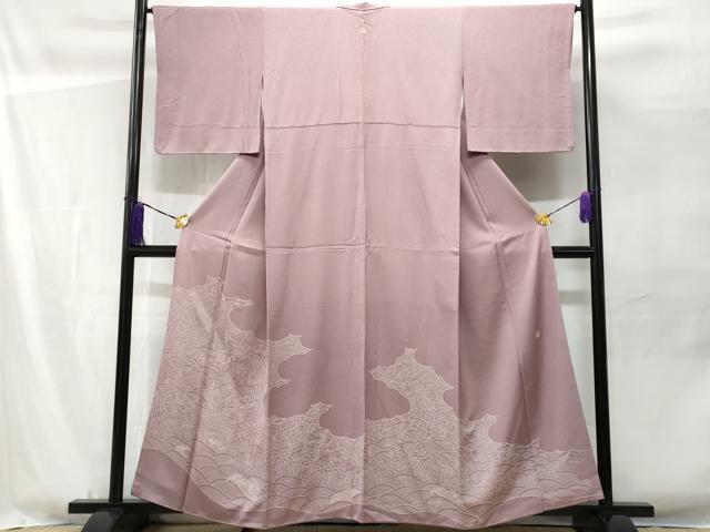 平和屋着物■豪華色留袖 作家物 刺繍 立波花文 正絹 逸品 CABF1121fb