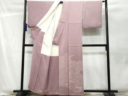 平和屋着物■豪華色留袖 作家物 刺繍 立波花文 正絹 逸品 CABF1121fb