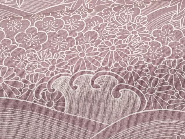 平和屋着物■豪華色留袖 作家物 刺繍 立波花文 正絹 逸品 CABF1121fb