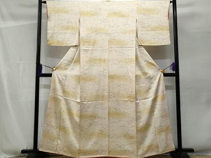 平和屋着物■上質な小紋 絞り 芝草文 暈し染め 正絹 逸品 CABF1122fb