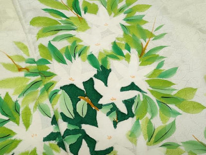 平和屋着物■訪問着 枝花文 暈し染め 正絹 逸品 CABF1128fb