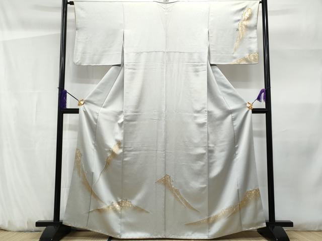 平和屋着物■訪問着 駒刺繍 遠山文 金銀彩 正絹 逸品 CABF1162fb