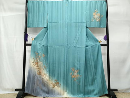 平和屋着物■訪問着 鳳凰草花文 暈し染め 金彩 鈴乃屋扱い 正絹 逸品 CABF1165fb