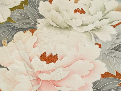 平和屋着物■豪華黒留袖 刺繍 草花竹文 暈し染め 金彩 正絹 逸品 CABF1180fb