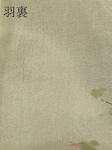 平和屋着物＃羽織　手描き　草花文　黒地　金彩　正絹　逸品　CABF1201in