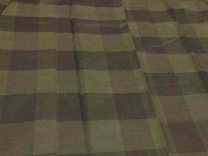 平和屋着物＃道中着　市松文様　ロング丈　正絹　逸品　CABF1211in