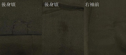 平和屋着物＃男性　長羽織　黒地　正絹　逸品　CABF1214in