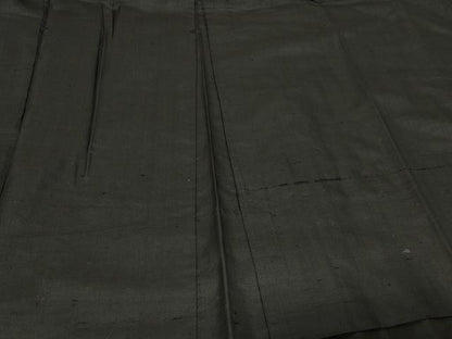 平和屋着物＃男性　長羽織　紬地　単衣　黒地　正絹　逸品　CABF1216in