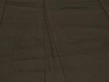 平和屋着物＃男性　長羽織　紬地　単衣　黒地　正絹　逸品　CABF1218in