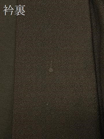 平和屋着物＃男性　長羽織　紬地　単衣　黒地　正絹　逸品　CABF1218in