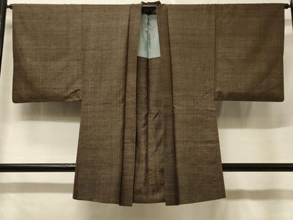 平和屋着物＃男性　本場大島紬　長羽織　亀甲文　正絹　逸品　CABF1220in