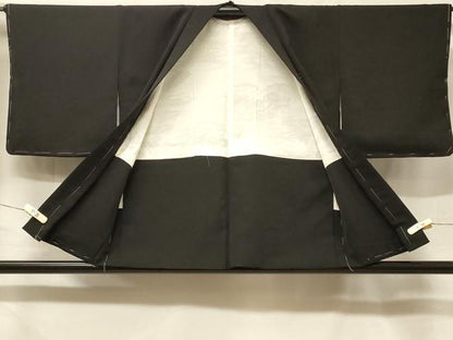 平和屋着物＃羽織　寿光織　孔雀文　黒地　金銀糸　正絹　逸品　未使用　CABF1224in