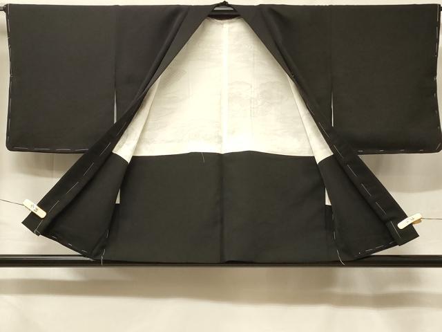 平和屋着物＃羽織　寿光織　孔雀文　黒地　金銀糸　正絹　逸品　未使用　CABF1224in