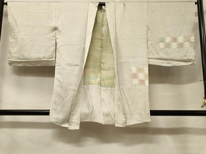 平和屋着物＃羽織　絞り　横段市松文　正絹　逸品　未使用　CABF1226in