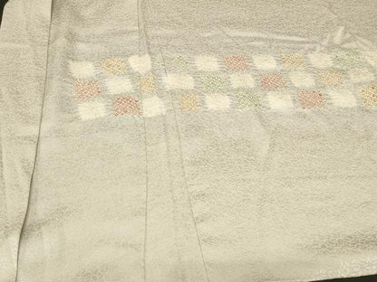 平和屋着物＃羽織　絞り　横段市松文　正絹　逸品　未使用　CABF1226in