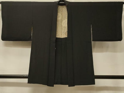 平和屋着物＃羽織　寿光織　風景文　黒地　金銀糸　正絹　逸品　CABF1228in