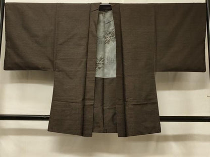 平和屋着物＃男性　本場大島紬　羽織　亀甲文様　正絹　逸品　CABF1232in