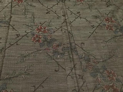 平和屋着物＃本場大島紬　羽織　草花文　正絹　逸品　CABF1236in