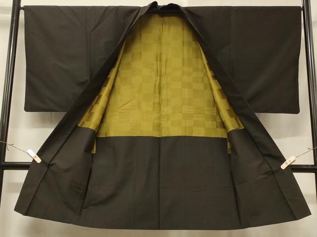 平和屋着物＃男性　長羽織　縞　正絹　逸品　CABF1240in