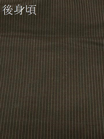 平和屋着物＃男性　長羽織　縞　正絹　逸品　CABF1240in