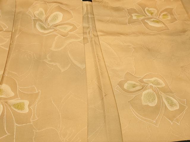 平和屋着物＃羽織　地紋起こし　草花文　正絹　逸品　CABF1241in