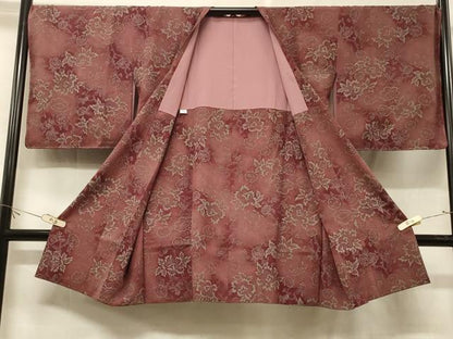 平和屋着物＃道行コート　更紗花唐草文　暈し染め　さんび謹製　ロング丈　洗える着物　未使用　CABF1244in