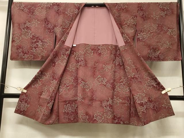 平和屋着物＃道行コート　更紗花唐草文　暈し染め　さんび謹製　ロング丈　洗える着物　未使用　CABF1244in