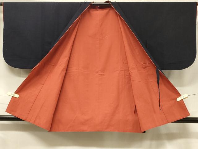 平和屋着物＃道中着　リバーシブル　刺し子　パッチワーク　成り物　綿　逸品　CABF1247in