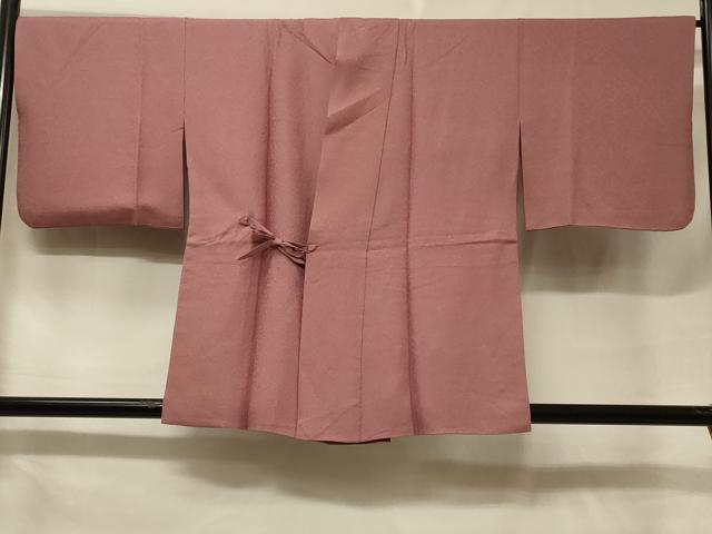 平和屋着物＃道中着　霞地紋　蘇芳香色　正絹　逸品　CABF1248in