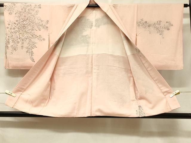平和屋着物＃羽織　寿光織　草花文　金糸　正絹　逸品　CABF1251in