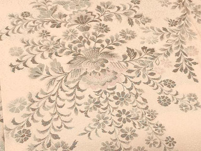 平和屋着物＃羽織　寿光織　草花文　金糸　正絹　逸品　CABF1251in