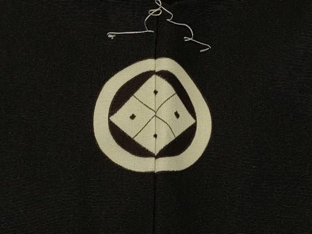 平和屋着物＃男性　長羽織　黒紋付　高島屋扱い　正絹　逸品　未使用　CABF1255in