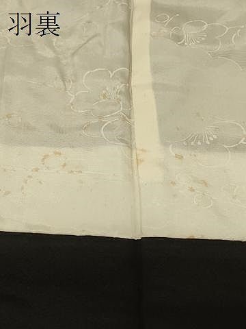 平和屋着物＃羽織　寿光織　吉祥枝松文　黒地　金銀糸　正絹　逸品　CABF1267in