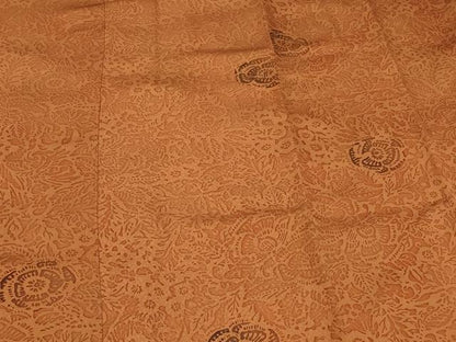 平和屋着物＃道中着　型染め　更紗花文　正絹　逸品　CABF1271in