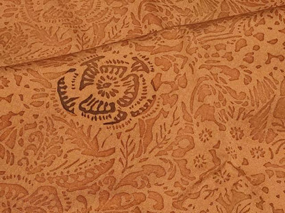 平和屋着物＃道中着　型染め　更紗花文　正絹　逸品　CABF1271in