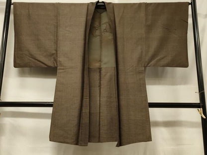 平和屋着物＃男性　本場大島紬　長羽織　絣文様　正絹　逸品　CABF1273in