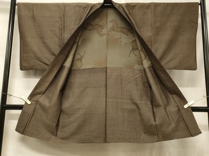 平和屋着物＃男性　本場大島紬　長羽織　絣文様　正絹　逸品　CABF1273in