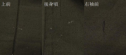 平和屋着物＃男性　長羽織　紬地　黒地　正絹　逸品　CABF1274in