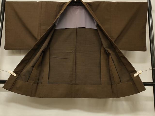 平和屋着物＃男性　長羽織　紬地　単衣　霞文　正絹　逸品　CABF1277in