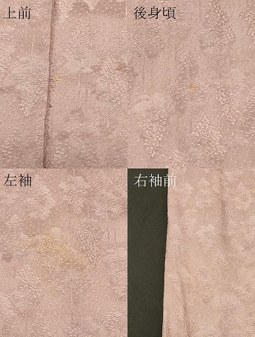 平和屋着物＃羽織　色無地　樹林地紋　白茶色　正絹　逸品　CABF1279in