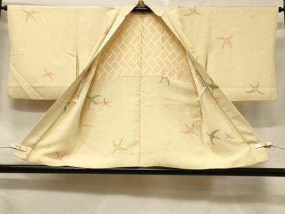 平和屋着物＃羽織　地紋起こし　飛鶴文　正絹　逸品　CABF1284in